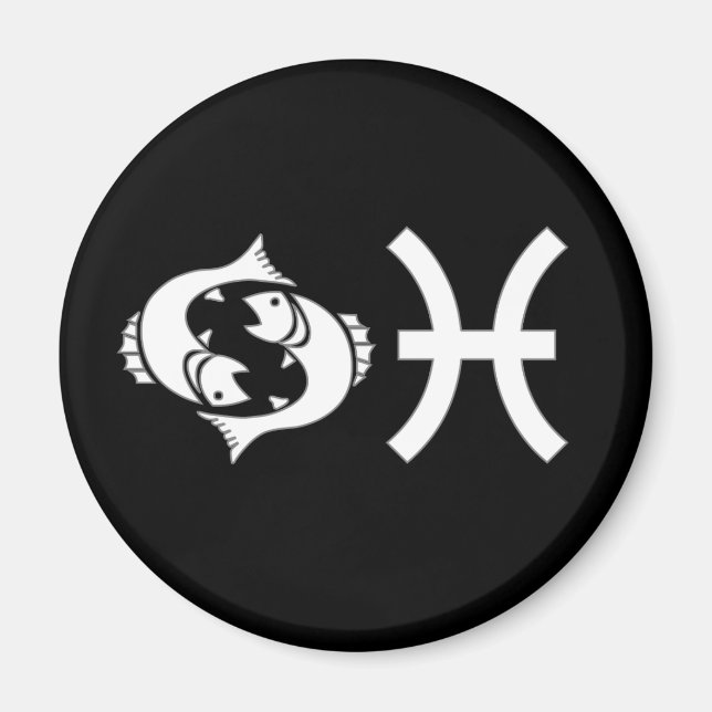 Aimant Poissons avec symbole (Devant)