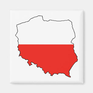 Aimant Poland Map-Flag