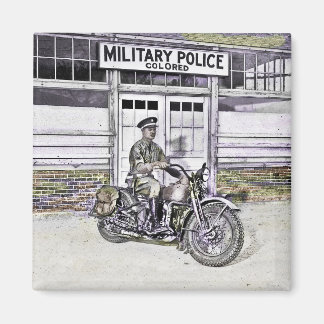 Aimant Police à moto noire 2ème guerre mondiale