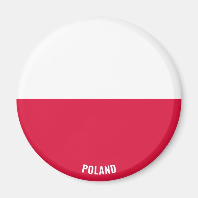 Aimant Pologne Drapeau charmant patriotique (Devant)
