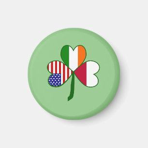 Aimant Pologne Irlande Trèfle Drapeau Personnalisé Améric