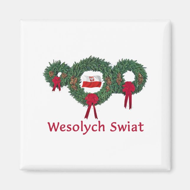 Aimant Pologne Noël 2 (Devant)