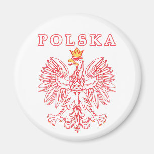 Aimant Polska Avec Aigle Rouge Polonais