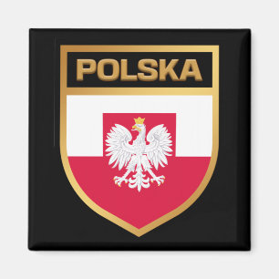Aimant Polska / Pologne Drapeau Bouclier & Emblème