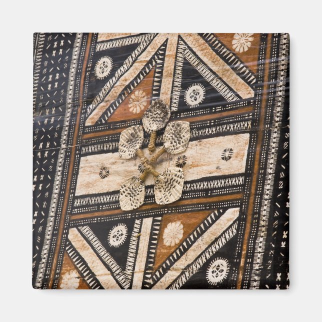 Aimant Polynésie, Royaume des Tonga. Détail de tapa (Devant)