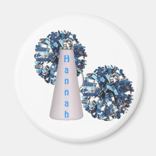 Aimant Pom-pom girl bleu