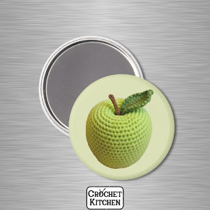 Aimant Pomme à crochet minimaliste de grand-mère verte