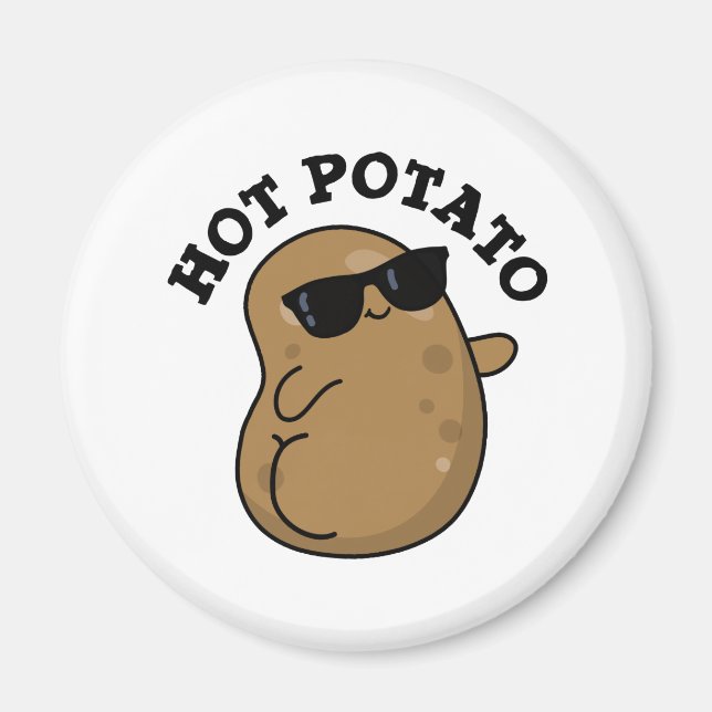 Aimant Pomme de terre chaude amusant Veggie Pun (Devant)