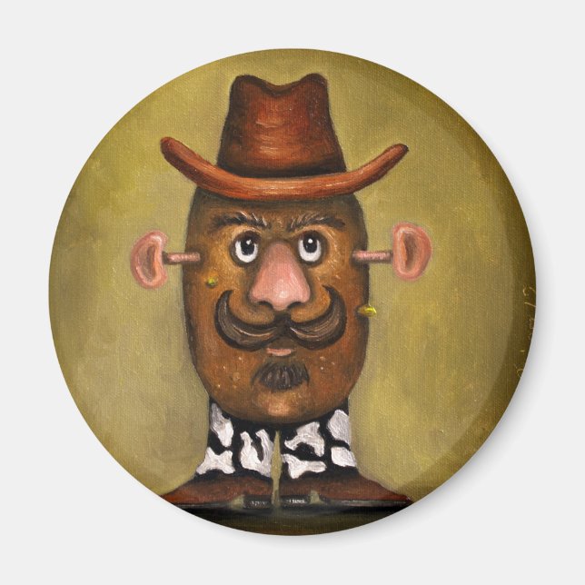 Aimant Pomme de terre cowboy (Devant)