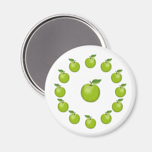 Aimant Pomme Verte (Recto/Verso)
