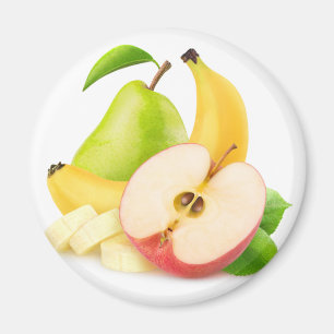 Aimant Pommes, bananes et poires