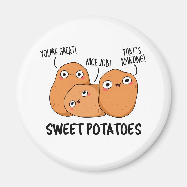 Aimant Pommes de terre douces amusant jeu de nourriture (Devant)