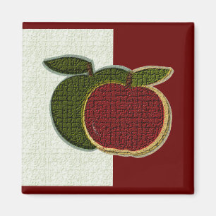 Aimant Pommes texturées (menthe/cranberryi)