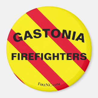 Aimant Pompiers Gastonia Courbe rouge/jaune/noire