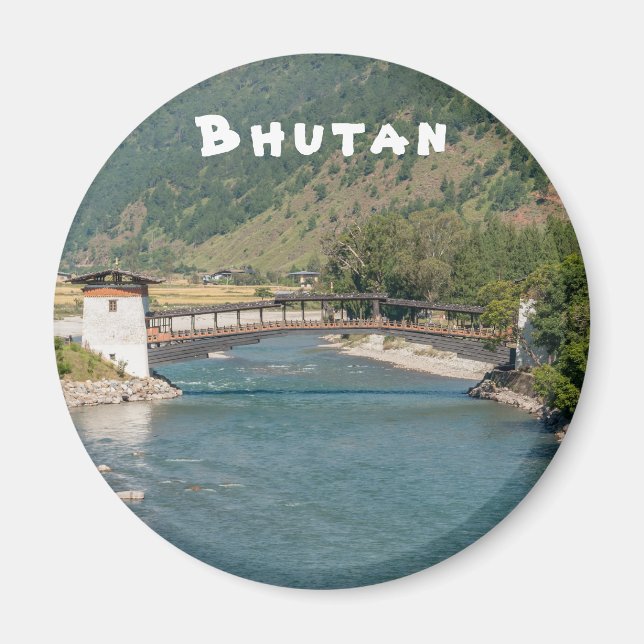 Aimant Pont à Punakha Dzong au Bhoutan (Devant)