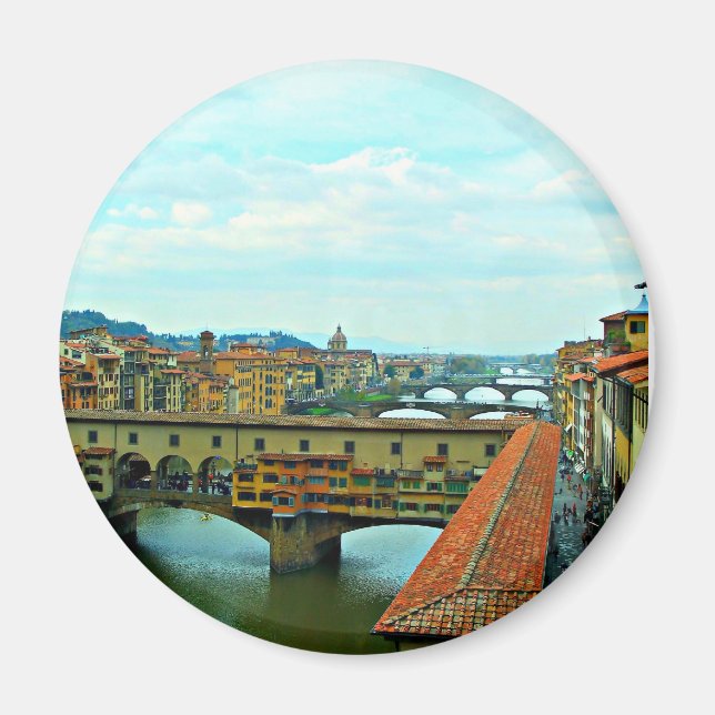 Aimant Pont commercial Florence, Italie (Devant)