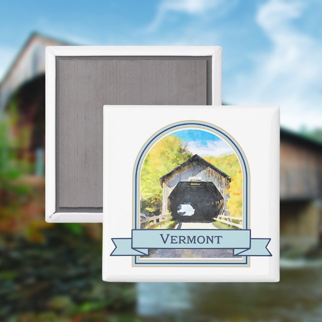 Aimant Pont couvert du Vermont (Créateur téléchargé)