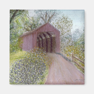Aimant Pont couvert rouge
