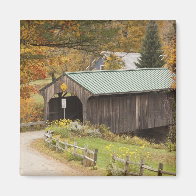 Aimant Pont couvert, Vermont, États-Unis (Devant)
