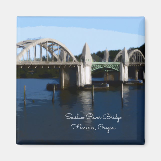 Aimant Pont fluvial de Florence Oregon Suislaw (Devant)