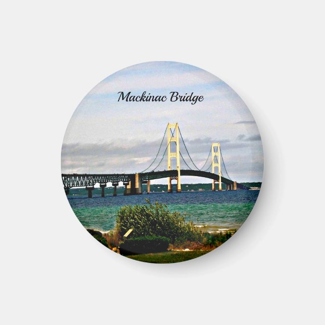 Aimant Pont Mackinac, île Mackinac (Devant)
