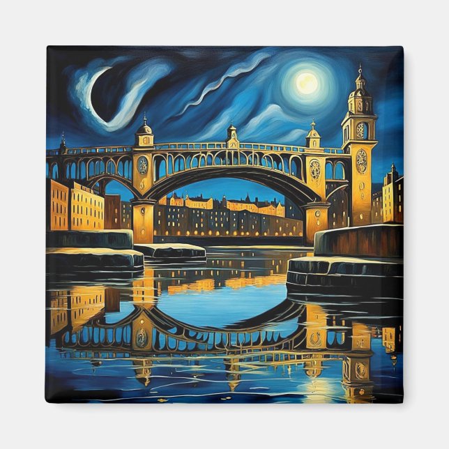 Aimant Pont sous le clair de lune 2 (Devant)