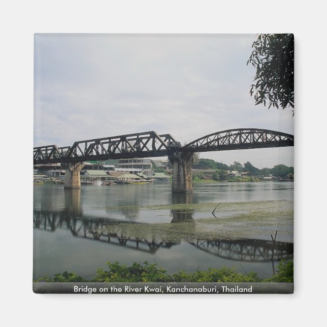 Aimant Pont sur la rivière Kwai, Kanchanaburi, Thaïlande (Devant)