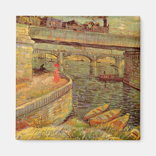 Aimant Ponts sur la Seine, Asnières par Vincent van Gogh (Devant)