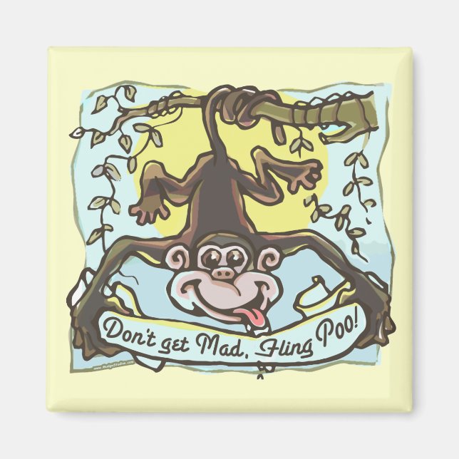 Aimant Poo de singes par Mudge Studios (Devant)