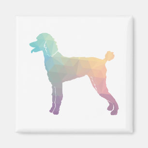 Aimant Poodle Geo Silhouette Pastel