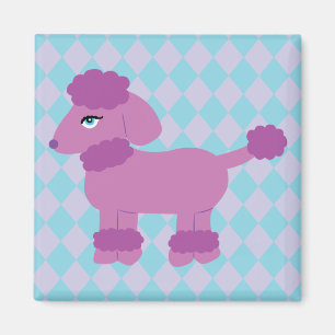 Aimant Poodle pourpre