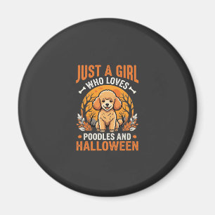 Aimant Poodles Halloween Fille Conception Amoureuse de Ch