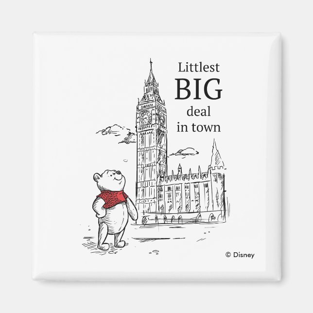 Aimant Pooh | Le plus petit marché en ville (Devant)