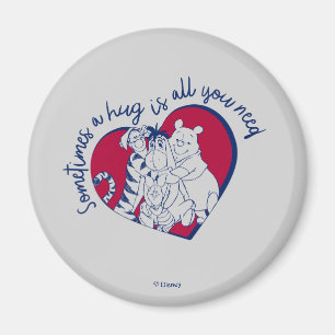 Aimant Pooh & Pals Un câlin est tout ce dont vous avez