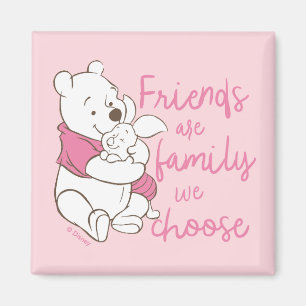 Aimant Pooh & Piglet Les amis sont la famille que nous