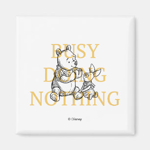 Aimant Pooh & Piglet   Occupé Ne Pas Faire De Citation