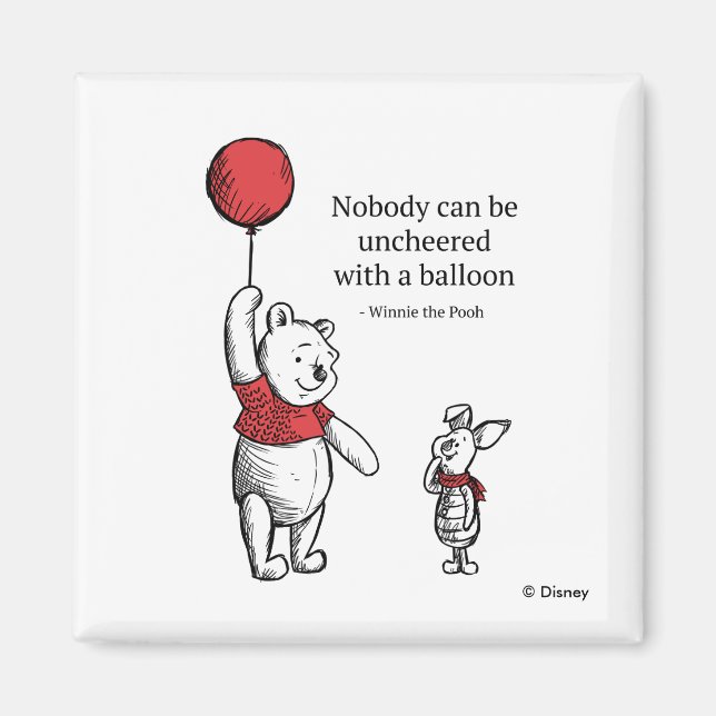 Aimant Pooh & Piglet | Personne ne peut être déjoué (Devant)
