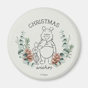 Aimant Pooh & Piglet   Words de Noël