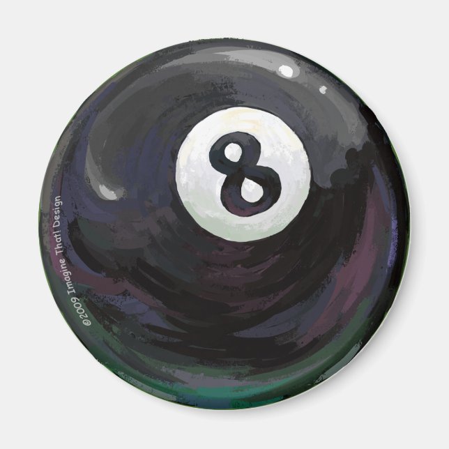 Aimant Pool 8 Ball Art (Devant)