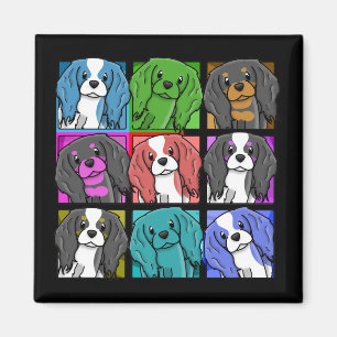 Aimant Pop Art Cavalier King Charles Spaniel