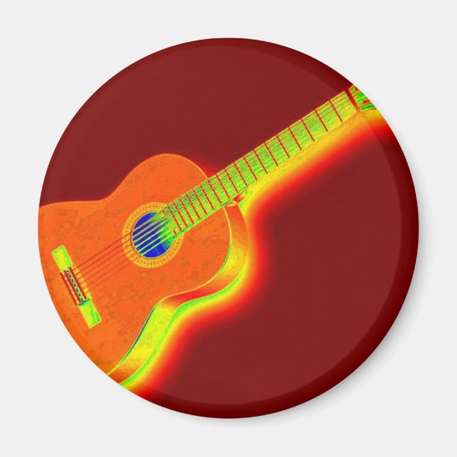 Aimant Pop Art Classic Guitare (Devant)