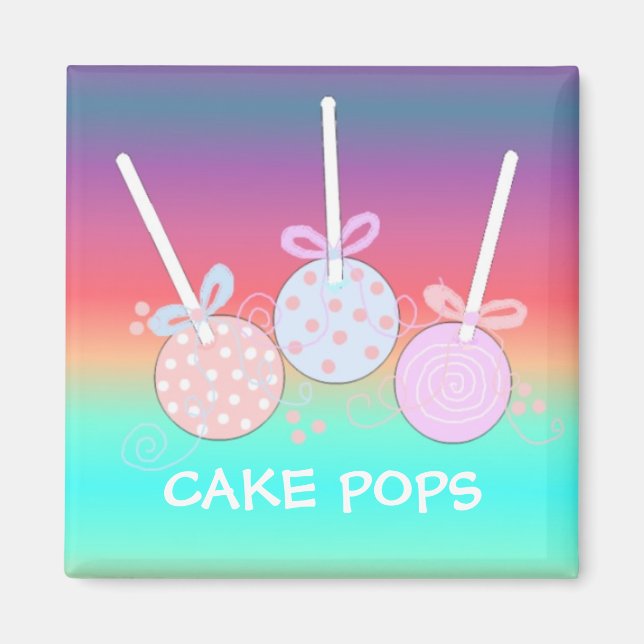 Aimant Pop de gâteaux clairs et gais (Devant)