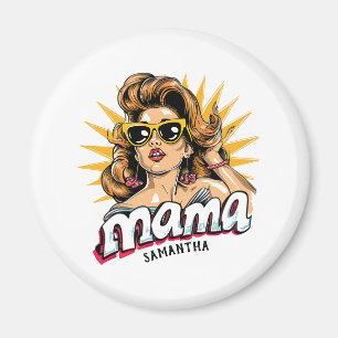 Aimant Pop Mama Retro Personnalisé Art 1