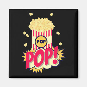 Aimant Popcorn Vintage Retro Funny