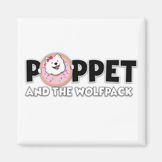 Aimant Poppet et le logo Wolfpack (Devant)