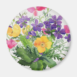 Aimant Poppies et géraniums