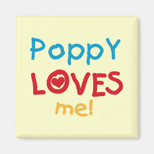 Aimant Poppy aime moi t-shirts et cadeaux