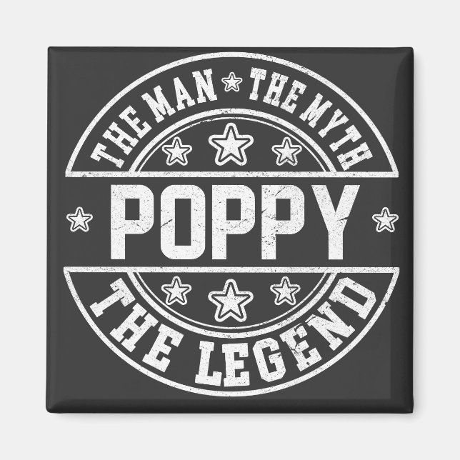 Aimant Poppy L'Homme Le Mythe La Légende Fête des pères (Devant)