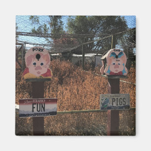 Aimant Porc Chop, Fun Pigs, Idaho Drôle Signes