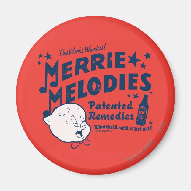 Aimant Porky MERRIE MELODIES™ Remèdes 2 (Devant)